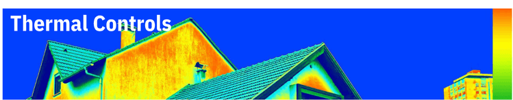 Heat vision image of a home showing temperature control and insulation.